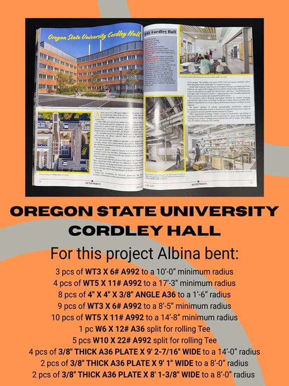 Oregon State University Cordley Hall Albina bending descriptions